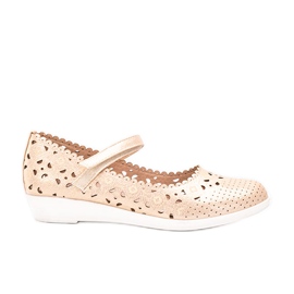 Cardosa children's gold openwork ballerinas golden