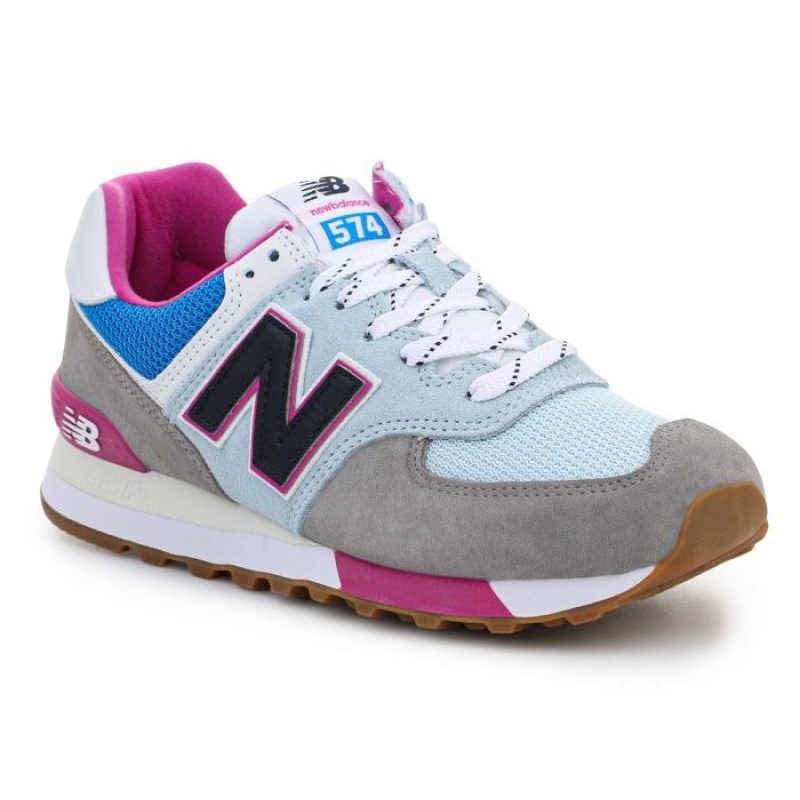 New Balance WL574PO2 Shoes Blue Multicolor Fashionable Shoes