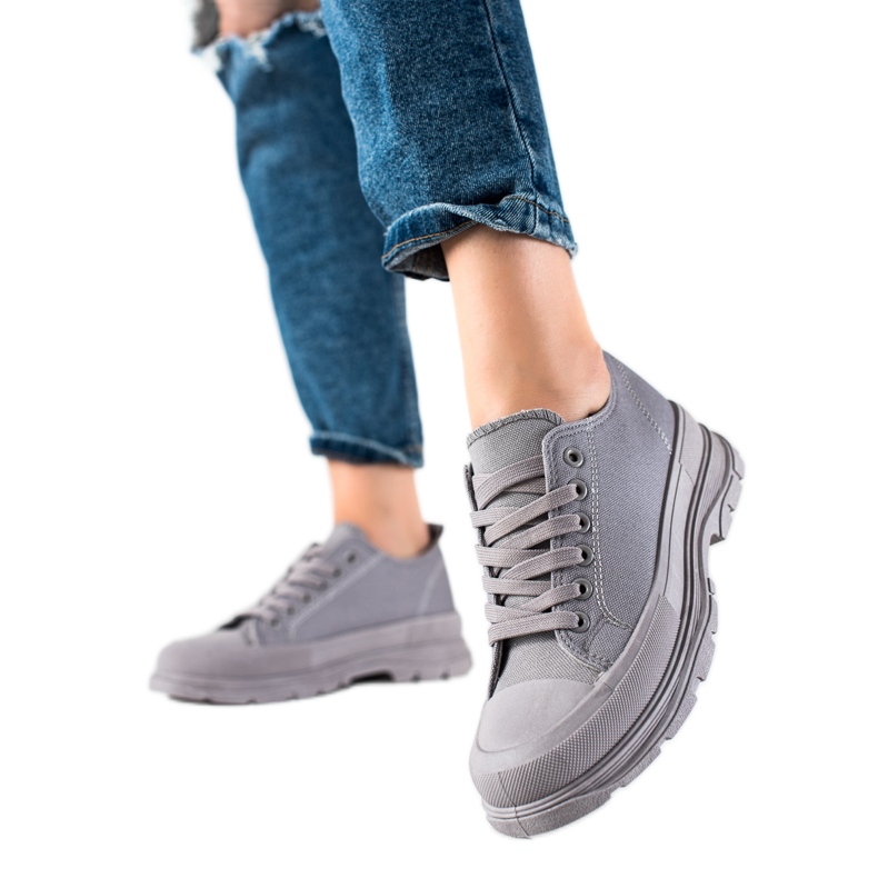 SHELOVET Sneakers On The Platform grey
