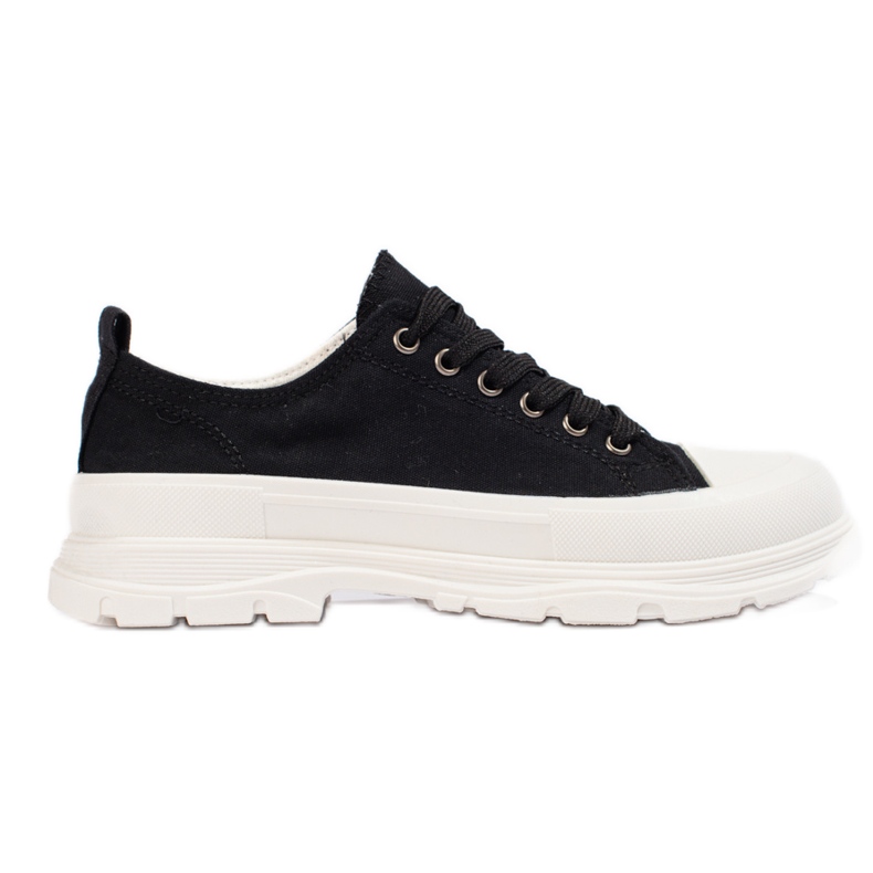 SHELOVET Black Sneakers On The Platform