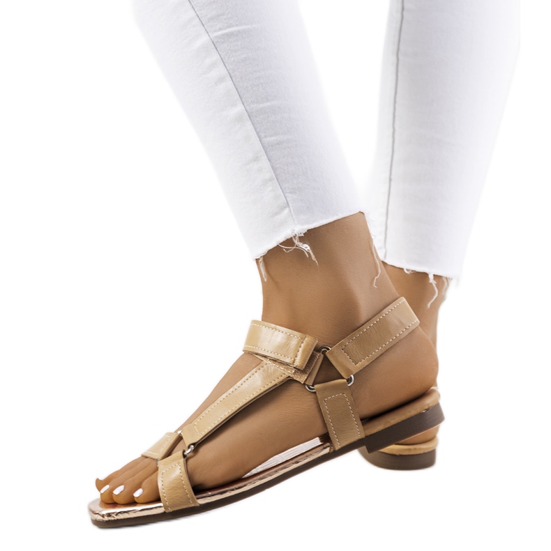 Beige women's sandals from Wardill