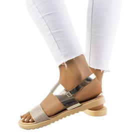 Laval golden women's sandals