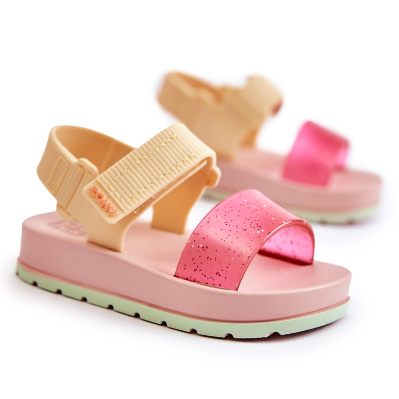 Comfortable Children's Sandals Fragrant ZAXY JJ385028 Pink-Yellow ['pink']
