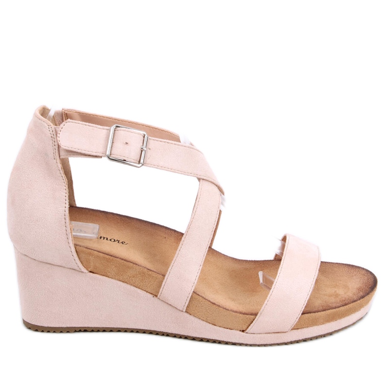 Ashlyn Nude wedge sandals beige pink