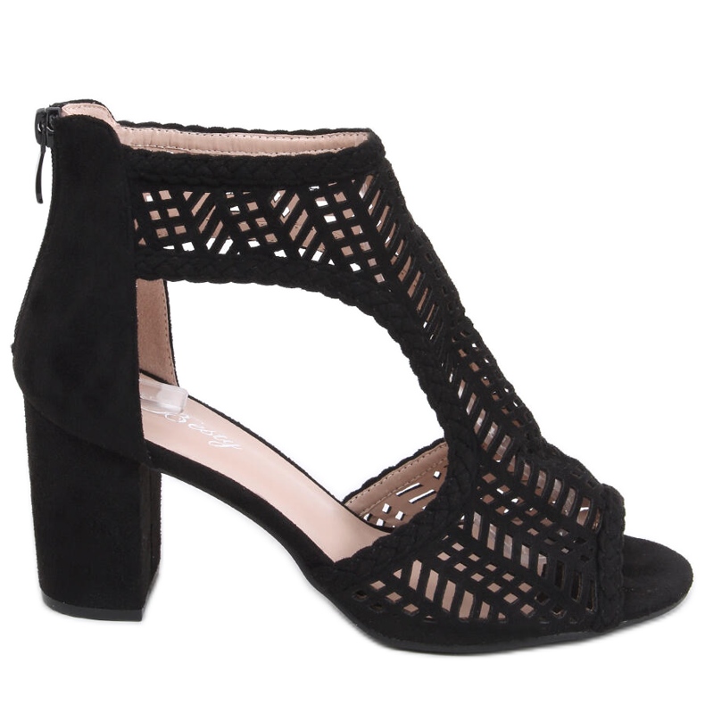 Boho openwork sandals Vivian Black