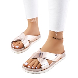 Gold women's Nicolay slippers pink golden Gold women's Nicolay slippers pink golden