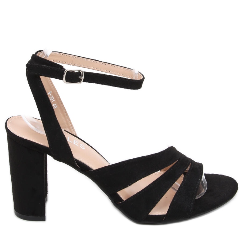 Leslie Black heeled sandals
