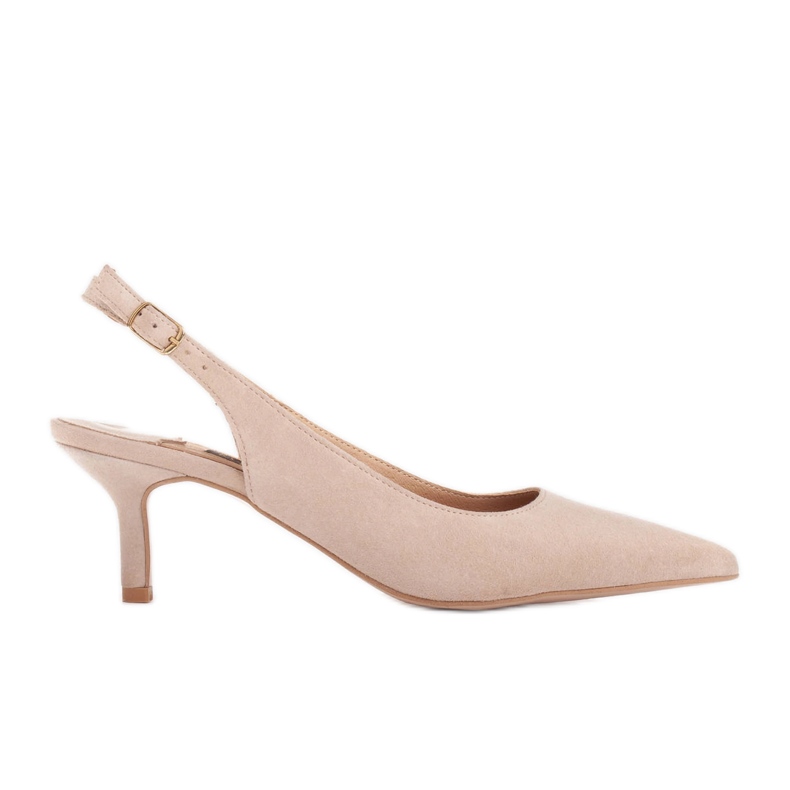 Marco Shoes Summer pumps made of delicate beige suede Marco Shoes Summer pumps made of delicate beige suede