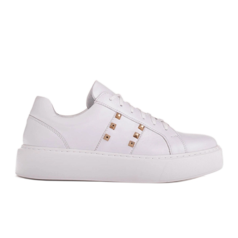 Marco Shoes Light sneakers with gold studs white
