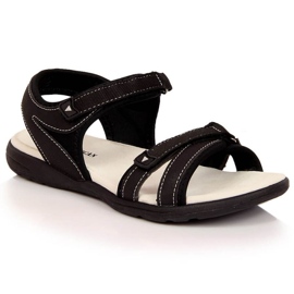 Black Velcro sports sandals At the American Club