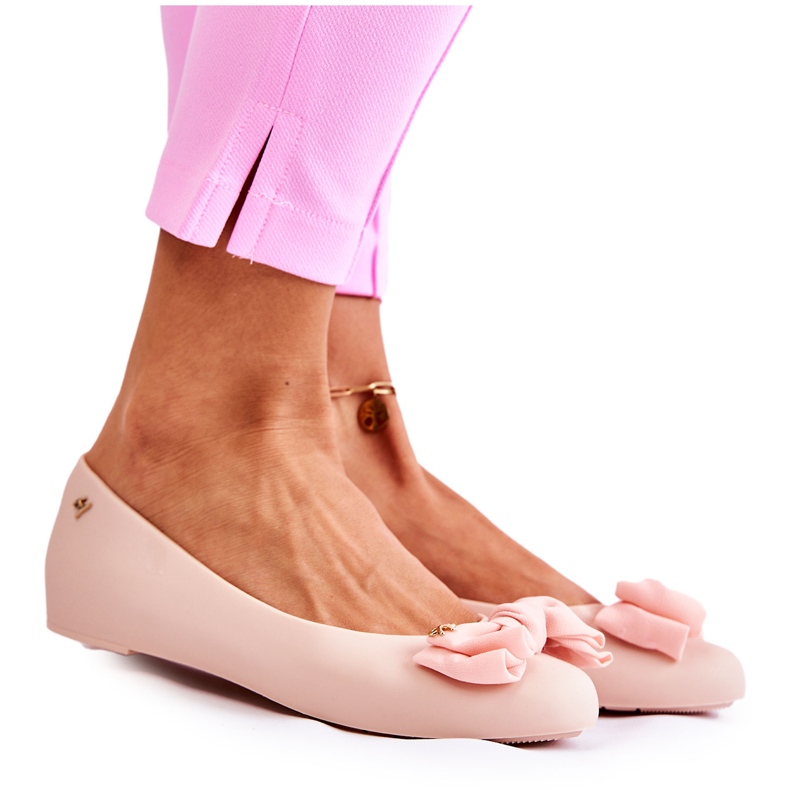 PH1 Women's Rubber Ballerina Bow Nude Fergie beige