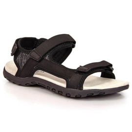 Black Velcro sports sandals At the American Club