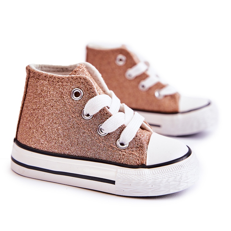 Children's Sneakers High Pink Gold Catrina golden golden Children's Sneakers High Pink Gold Catrina golden golden