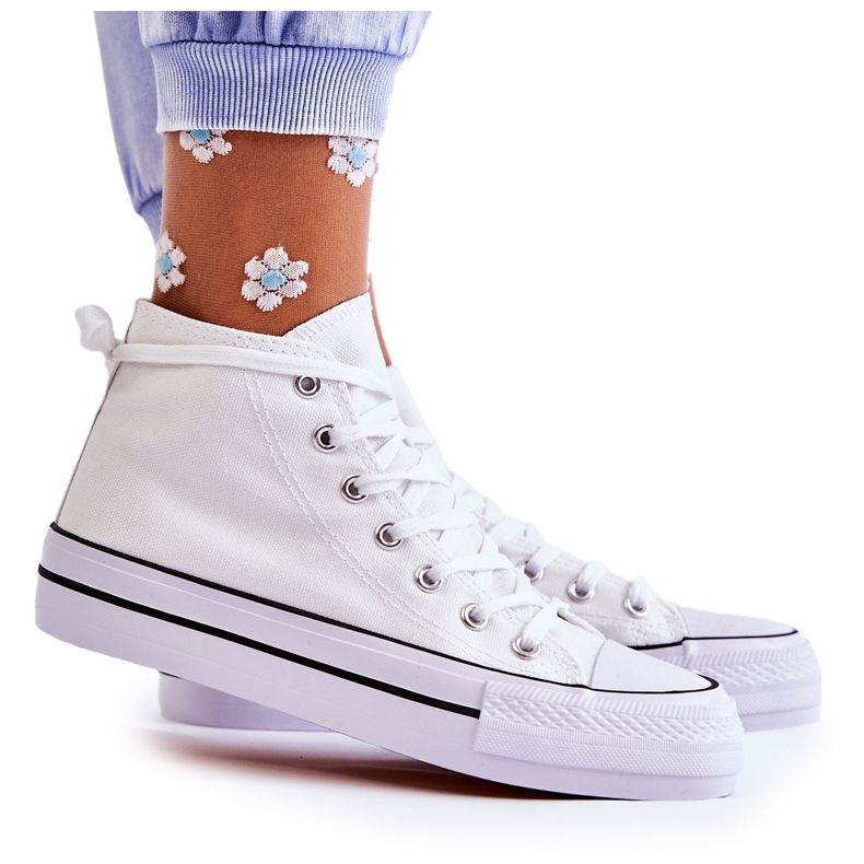 FS3 Classic High-top Sneakers, White Volterro
