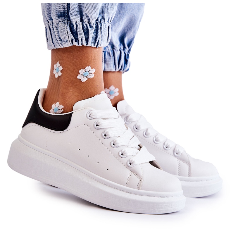 FS3 Women's sports shoes on the platform black and white Eliso FS3 Women's sports shoes on the platform black and white Eliso