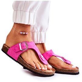 FB1 Women's Slippers With A Buckle Pink Elina