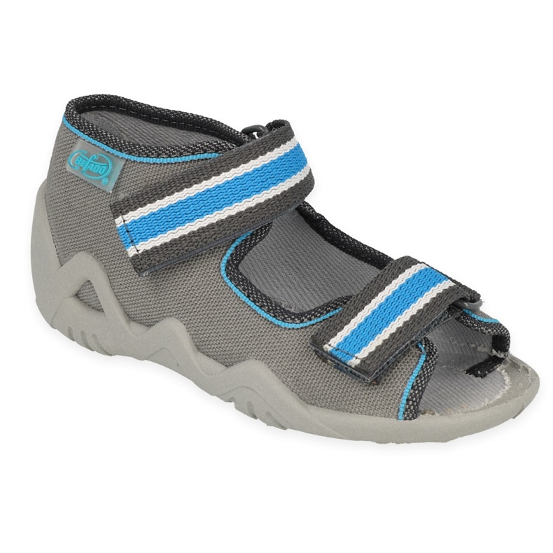 Befado children's slippers 250p102 gray-blue grey