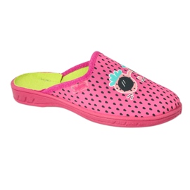 Befado children's slippers 707Y422 pink applications Befado children's slippers 707Y422 pink applications