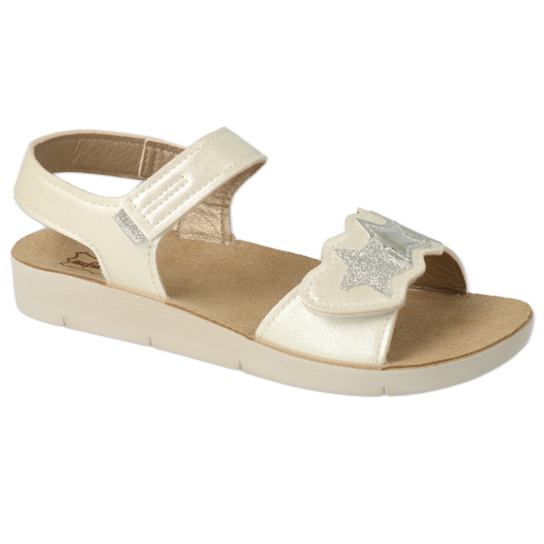 Befado children's sandals 068y003 white with a star