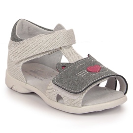 Velcro sandals for female Kornecki Jr.KOR6859 silver-gray ['silver']