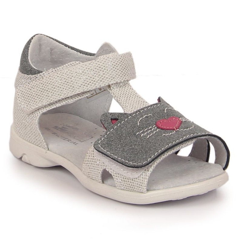 Velcro sandals for female Kornecki Jr.KOR6859 silver-gray ['silver']