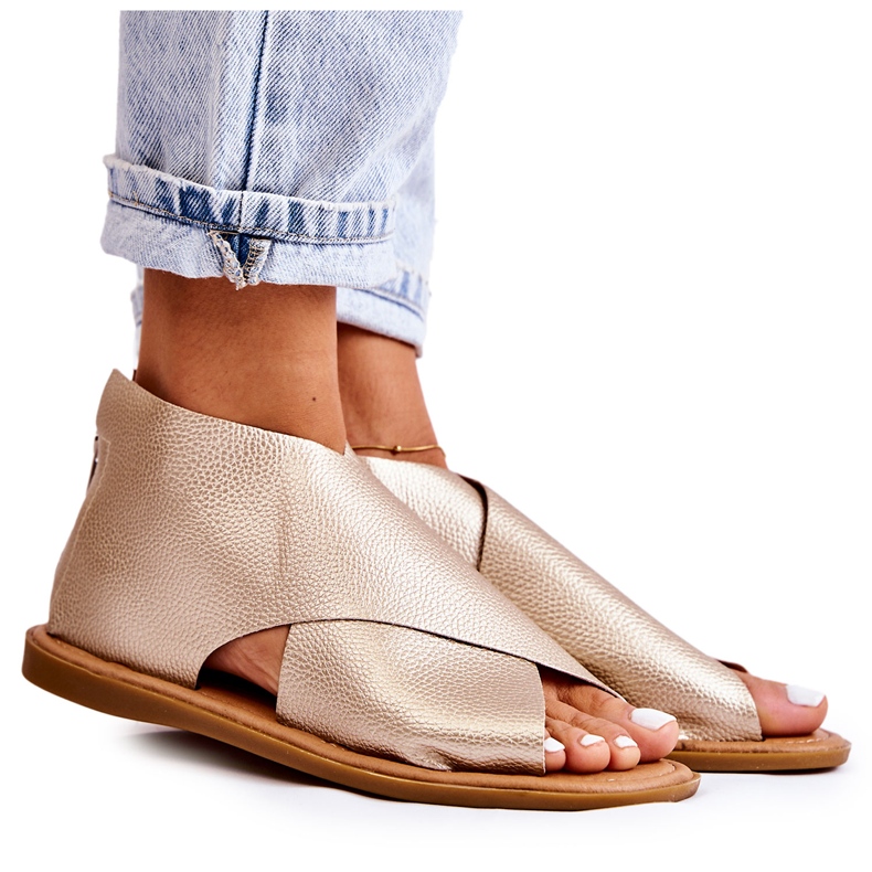 S.Barski Women's Leather Sandals Gold Catalise golden S.Barski Women's Leather Sandals Gold Catalise golden