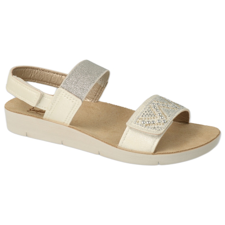 Befado children's sandals 068Y001 with cubic zirconia white