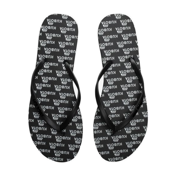 Kubota KUB7 black rubber flip-flops
