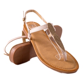 SHELOVET Japanese sandals beige