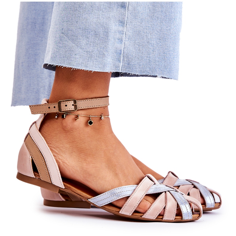 Leather Women's Sandals Maciejka 01924-15 Pink