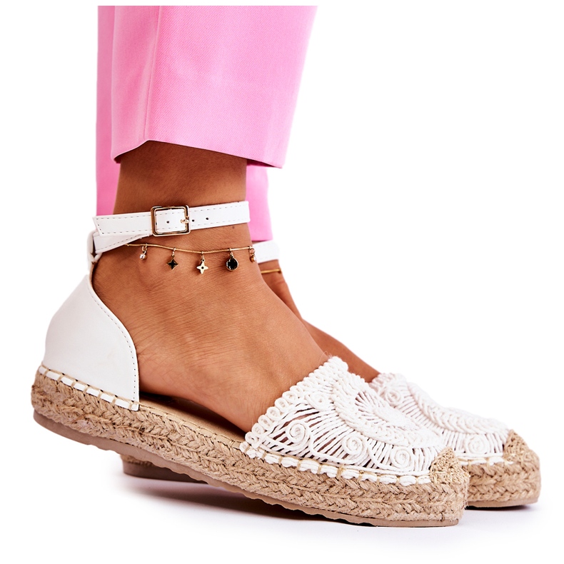 PS1 Women's Sandals Openwork Espadrilles White Murillo