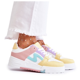 PS1 Women's sports shoes, white and yellow Francis multicolored PS1 Women's sports shoes, white and yellow Francis multicolored