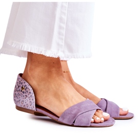 Suede Sandals Maciejka 03615-05 Violet purple