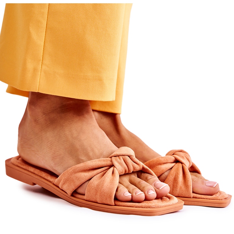 Women's Fashionable Suede Orange Lorrie Slippers
