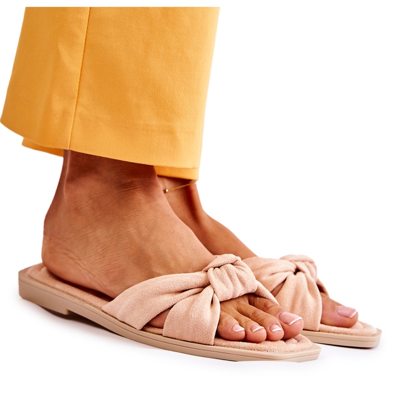 PG1 Women's Fashionable Suede Nude Lorrie Slippers beige pink