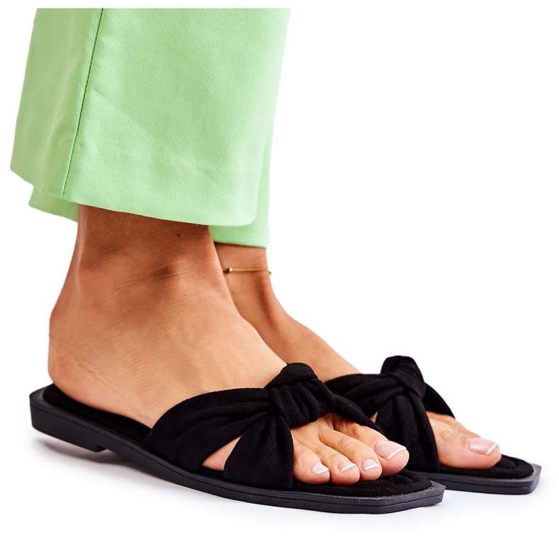 PG1 Women's Fashionable Suede Black Slippers Lorrie PG1 Women's Fashionable Suede Black Slippers Lorrie