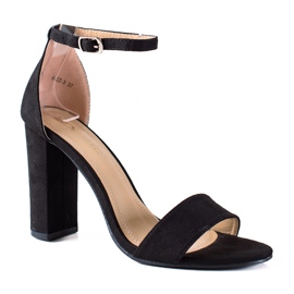 SHELOVET Suede Sandals On A Bar black