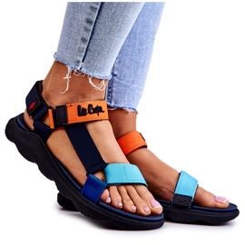 Women's sports sandals Lee Cooper LCW-22-34-0953L Multicolor navy blue orange multicolored Women's sports sandals Lee Cooper LCW-22-34-0953L Multicolor navy blue orange multicolored