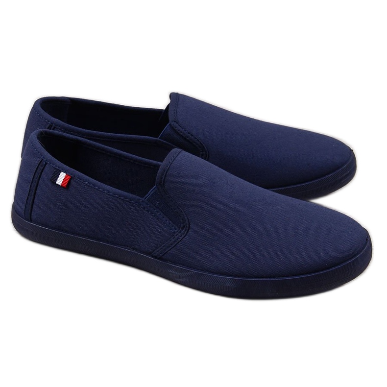 Atletico navy blue men's slip-on sneakers
