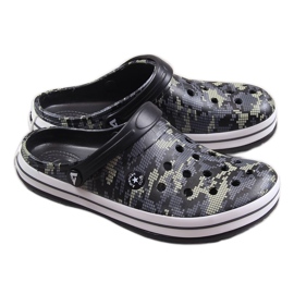 American Club black black camo men's slippers American Club black black camo men's slippers