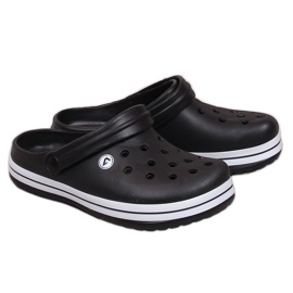 American Club black men's black slippers American Club black men's black slippers