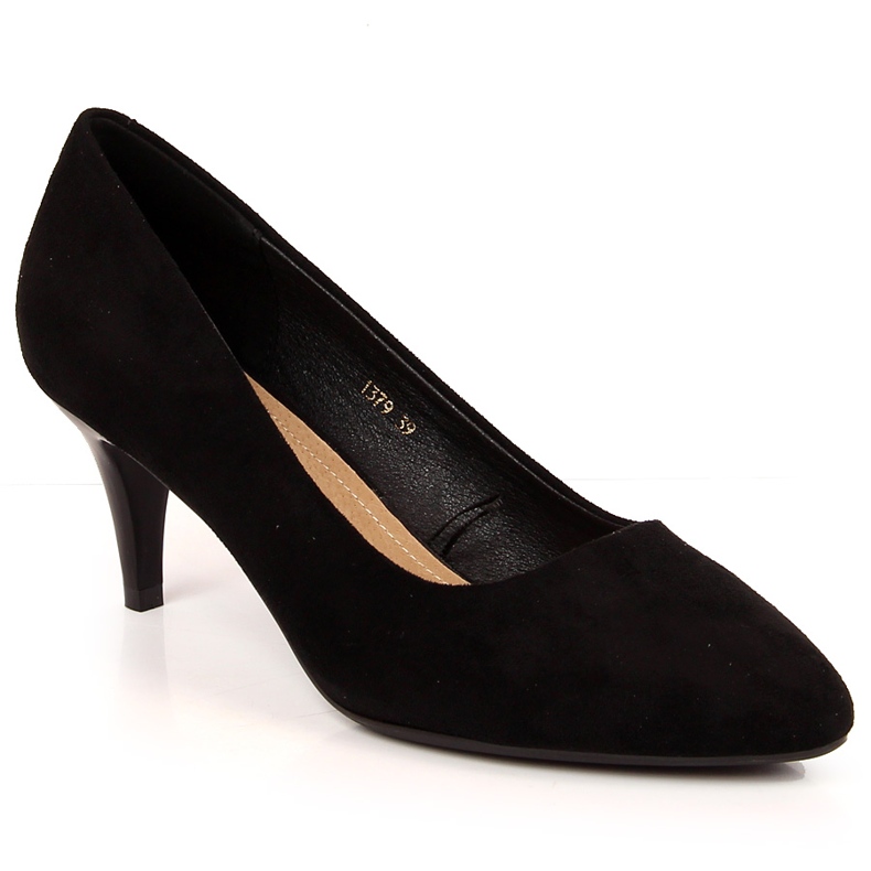 Black suede high heels by Sergio Leone