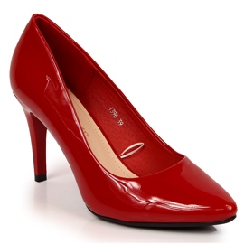 Pumps heels lacquered red Sergio Leone