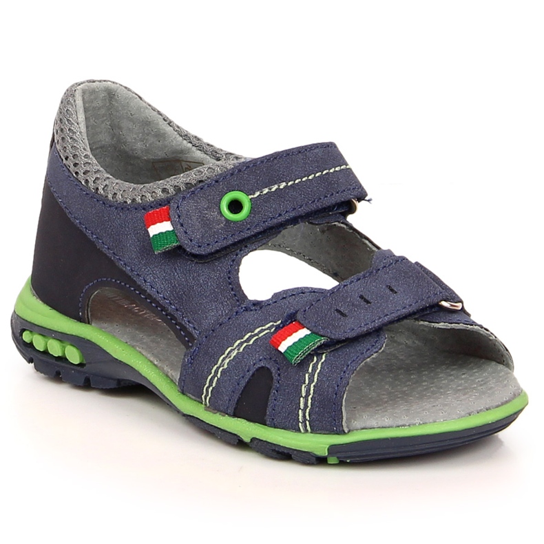 Boys' sandals with velcro navy blue Kornecki 6313