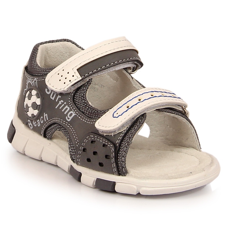 Boys' sandals with velcro gray NEWS grey Boys' sandals with velcro gray NEWS grey