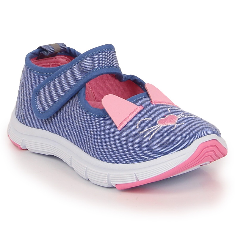 Girls' sneakers with velcro Atletico cats blue Girls' sneakers with velcro Atletico cats blue