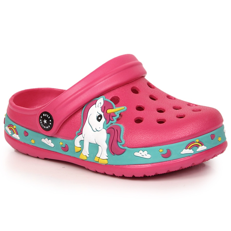 Pink American Club pink unicorn slippers