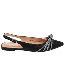Taylor Black open-heel ballerinas