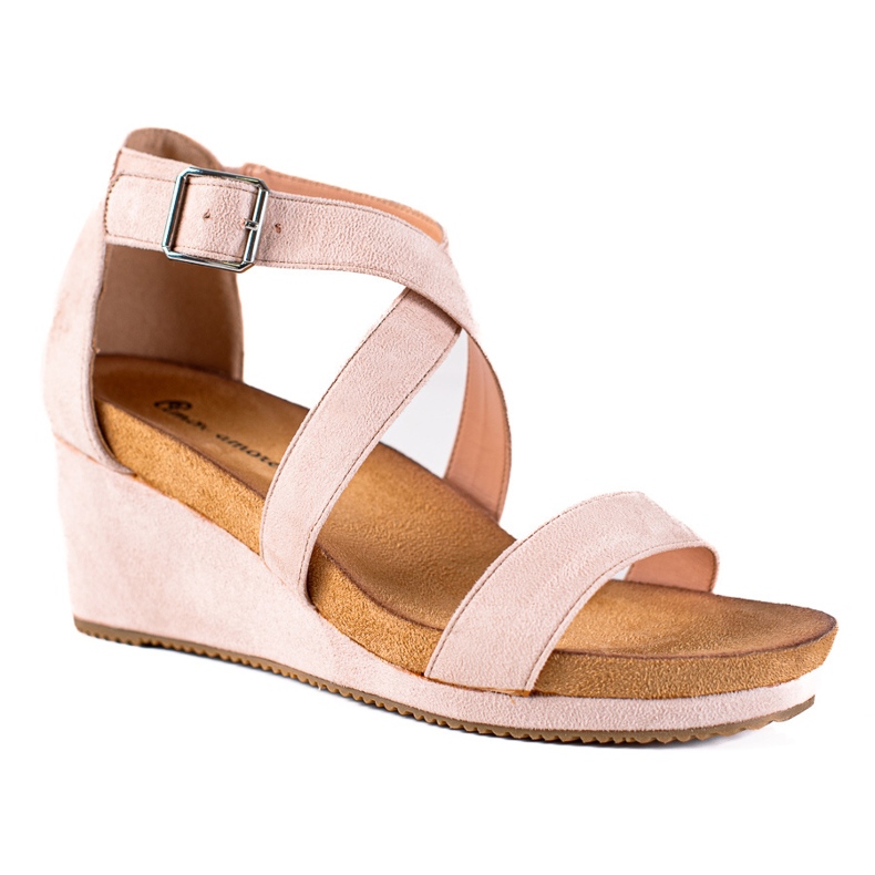 SHELOVET Wedge Sandals pink