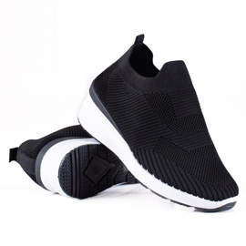 SHELOVET Wedge Slip-On Shoes black